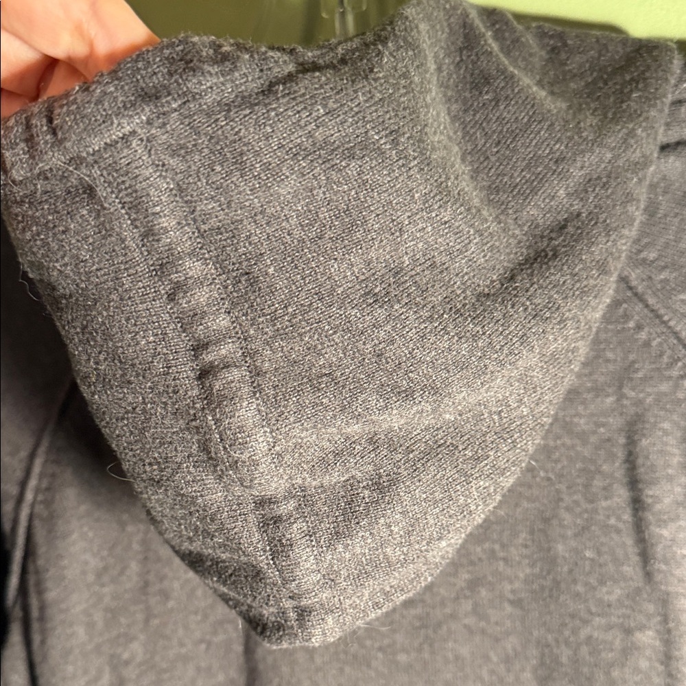 Maggie's Organics Organic Cotton Pullover with Hood - Heathered Brown L - Picture 10 of 12